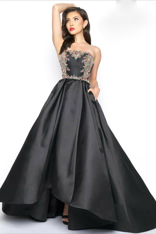 Mac Duggal - Black White Red Style 62590R