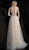 Jovani - 62602 Halter Cutout Crystal Ornate Overskirt Gown In Neutral