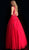 Jovani - 62619 Embellished Deep V-neck Ballgown With Open back in Red