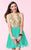 Alyce Paris  - 3646 Rhinestone Embellished Sleeveless Cocktail Dress in Green