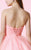 Alyce Paris  - 3651 Embellished Strapless Pleated Cocktail Dress in Pink