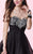 Alyce Paris  - 3658 Beaded Strapless Ruched Cocktail Dress in Black