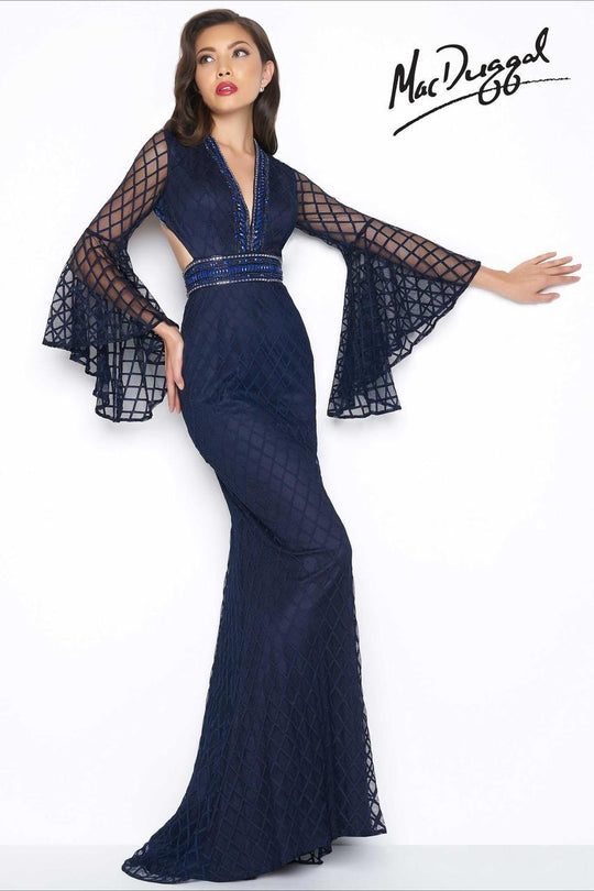 Mac Duggal - Black White Red Style 62699R