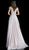 Jovani - 62705 Embellished Lace Off-Shoulder A-line Gown In Pink