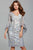 62709 V-neck Floral Embroidered Cocktail Dress