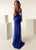 Jasz Couture - 6270 Two Piece Beaded Halter Sheath Dress In Blue