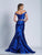 Dave & Johnny - A6271 Two-Piece Off-Shoulder Mermaid Gown in Blue