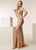 Jasz Couture - 6271 Sleeveless Beaded Sheath Dress In Neutral