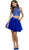 Halter Illusion Cutout Floral Cocktail Dress