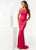 Jasz Couture - 6272 Off-Shoulder Long Fitted Dress In Pink