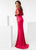 Jasz Couture - 6272 Off-Shoulder Long Fitted Dress In Pink
