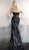 Jovani - 62746 Strapless Embellished Sweetheart Mermaid Dress in Black and Silver