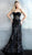 Jovani - 62746 Strapless Embellished Sweetheart Mermaid Dress in Black and Silver