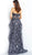 Jovani - 62747 Embellished Sweetheart Peplum Ruffled Sheath Dress In Gray