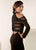 Jasz Couture - 6274 Long Sleeve Beaded High Neck Sheath Dress In Black