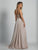 Dave & Johnny - A6274 Halter Neck Embellished Gown in Neutral