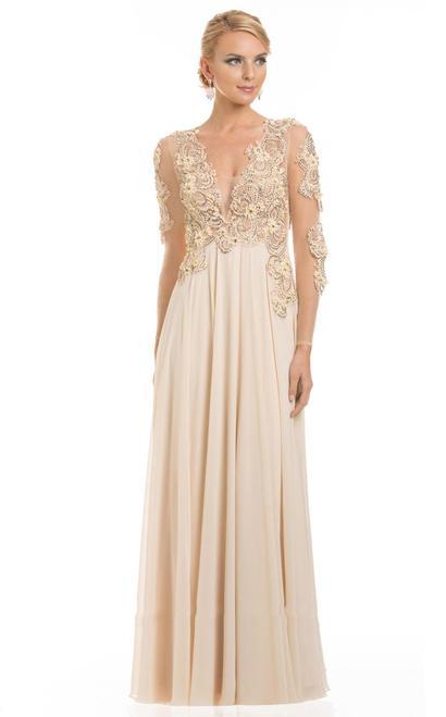 Lara Dresses - 32531 in Beige