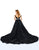 Mac Duggal Black White Red - 62767 Off-Shoulder Dress With Overskirt In Black