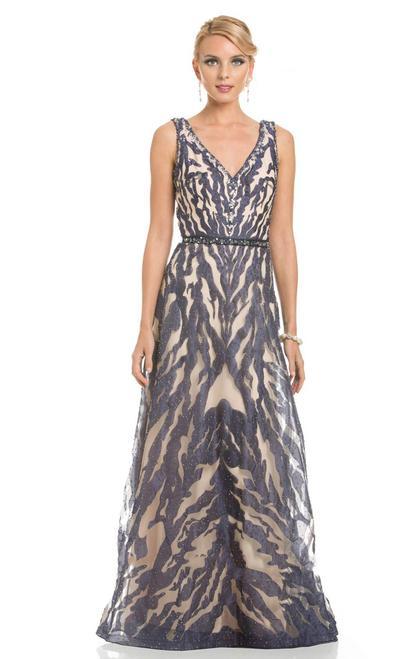 Lara Dresses - 32607 in Sapphire/Nude