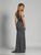 Dave & Johnny - A6280 Halter Neck Embellished Fitted Gown in Gray