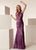 Jasz Couture - 6280 Illusion Concentric Lattice Sheath Gown In Purple