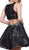 Sleeveless Embroidered Bateau Cocktail Dress