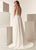 Jasz Couture - 6284 Beaded Illusion Bateau Chiffon A-line Dress In White
