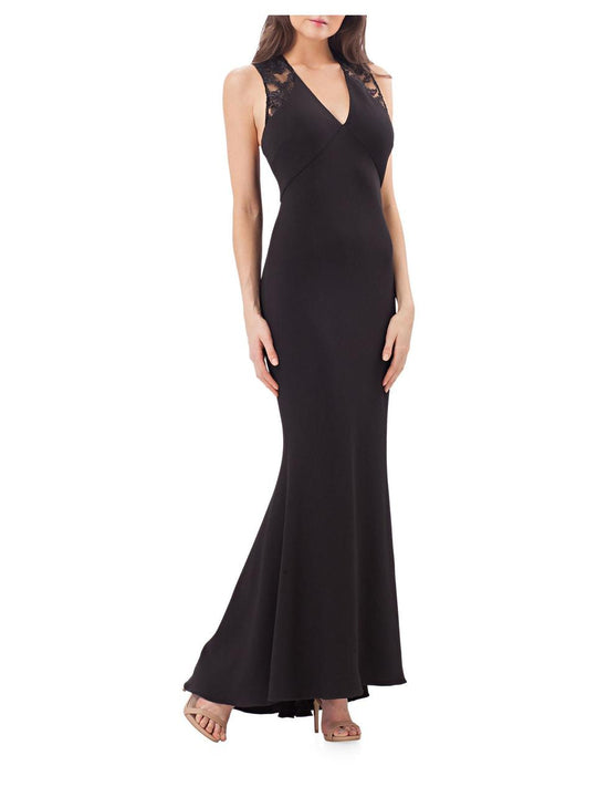 JS Collections - Sleeveless V-Neck Dress 864169 in Black