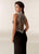 Jasz Couture - 6288 Jewel Neck Stone Embellished Gown with Slit In Black