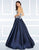 Mac Duggal Black White Red - 62894R Embellished Sweetheart Ballgown in Blue