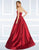 Mac Duggal Black White Red - 62899/4592 Strapless Ballgown with Pants In Red
