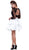 Quarter Sleeve Laced Two-Piece Cocktail Dress