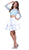 Quarter Sleeve Laced Two-Piece Cocktail Dress