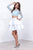 Nox Anabel - Two Piece Quarter Sleeve Laced Cocktail Dress 6290 in Blue and White