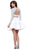 Nox Anabel - 6290 Quarter Sleeve Laced Two-Piece Cocktail Dress