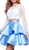 Nox Anabel - 6290 Quarter Sleeve Laced Two-Piece Cocktail Dress