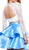 Nox Anabel - 6290 Quarter Sleeve Laced Two-Piece Cocktail Dress