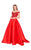 Mac Duggal Black White Red - 62905R Bejeweled Mikado Ballgown in Red