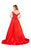 Mac Duggal Black White Red - 62905R Bejeweled Mikado Ballgown in Red