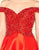 Mac Duggal Black White Red - 62905R Bejeweled Mikado Ballgown In Red