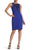 Sue Wong - Embroidered Illusion Bateau Dress N5345NM in Blue