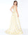 Mac Duggal - 62950M Floral V-neck A-line Dress In Yellow