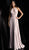 Jovani - 62954 Halter Neck Glitter Jersey A-line Dress in Pink