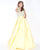 Mac Duggal - 62972M Embellished Halter Ballgown In Yellow