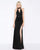 Cassandra Stone - 62974A Embellished High Halter Sheath Dress In Black