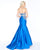 Cassandra Stone - 62980A Strapless Semi-Sweetheart Mermaid Dress In Blue