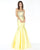 Cassandra Stone - 62980A Strapless Semi-Sweetheart Mermaid Dress In Yellow
