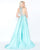 Mac Duggal - 62981M Bedazzled Halter Mermaid Dress In Blue