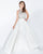Mac Duggal - 62981M Bedazzled Halter Mermaid Dress In White