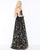 Mac Duggal - 62989M Sheer Sweetheart Floral Embroidered A-Line Gown In Black and Multi-Color